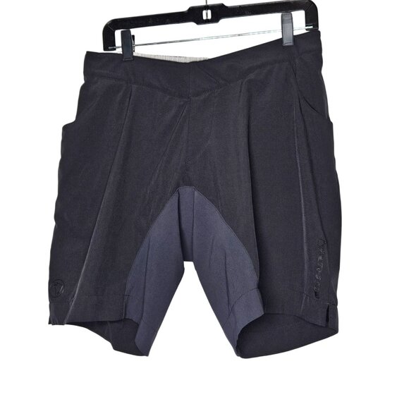 Endura‎ Womens Trekkit Cycling Shorts L Black Padded Breathable Stretch Gorpcore - Picture 1 of 10